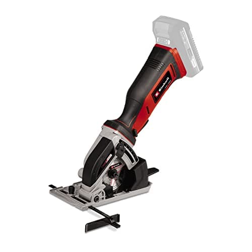 Image of Einhell Cordless Mini Circular Saw 18V Power X-Change, 89mm Hand-Held Rotary Saw With 2 Blades For Cutting Wood and Plastic, Without Battery TE-CS 18/89 Li Solo