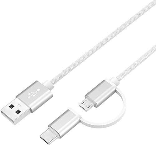 Image of Superer Charger Cord Cable Fit for Samsung Galaxy Tab A E, S, S2 3 4,10.1" 7.0" 8.0" 8.4" 9.6" 9.7", SM-T580/T380/T280/P580/T387 Tablet Charging Power Supply Data 2 in1 USB TYPE C Micro USB
