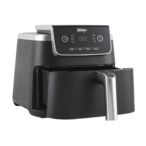 Image of Ninja Air Fryer PRO 4.7L, Single Drawer, 4-in-1, Air Fry, Roast, Reheat, Dehydrate, Cooks 1-2 Portions, Digital, Cook From Frozen, Non-Stick Drawer & Crisper Basket, 2000W, Black AF140UKBRN