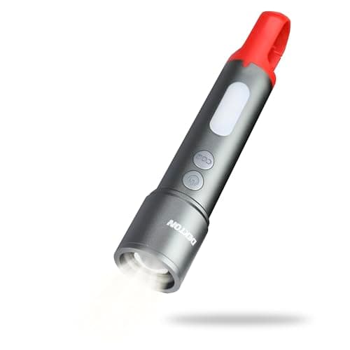 Image of Dekton Multifunction Flashlight| 9 Modes| Easy Focus| Side Cob Light| Type-C USB| Colour Filters| Ideal for Emergencies and Outdoor Activities| Compact and Durable Design| USB Rechargeable