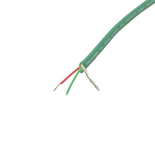 Image of Van Damme XKE Microphone Balanced Pro-Patch Cable, 2 Core and Screen (Thin). 4m. Green