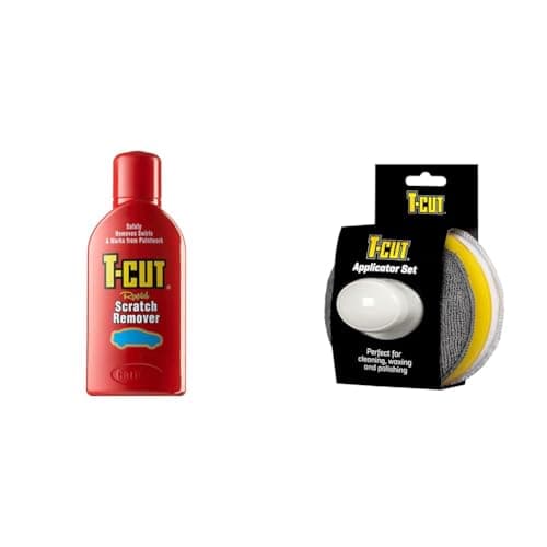 Image of T-Cut Rapid Scratch Remover, 500 ml & Wax Applicator Set with Handle, Color May Vary