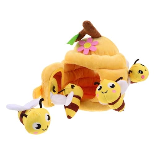 Image of UKCOCO Plush Bee Toys Sensory Beehive Interactive Boy Girl Toy for Early Learning Educational Play at Home Party