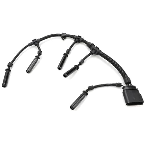Image of Dixhills Cable Set Glow Plug Connector Glow Plugs Compatible with VW Transporter T5 7EA 7EB 7EJ 7HB 7JD 7EF 2.5 TDI 2005-2013, Replacement for 070971277B