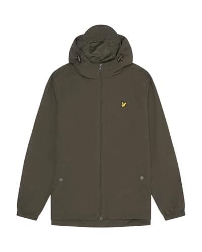 Image of Lyle & Scott Men's Zip Through Hooded Jacket, Olive, M