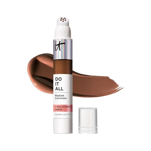 Image of IT Cosmetics Radiant Concealer with Medium Coverage, Enriched with Vitamins B3, B5 and E, Do It All Concealer, Shade: Deep Neutral, 7ml