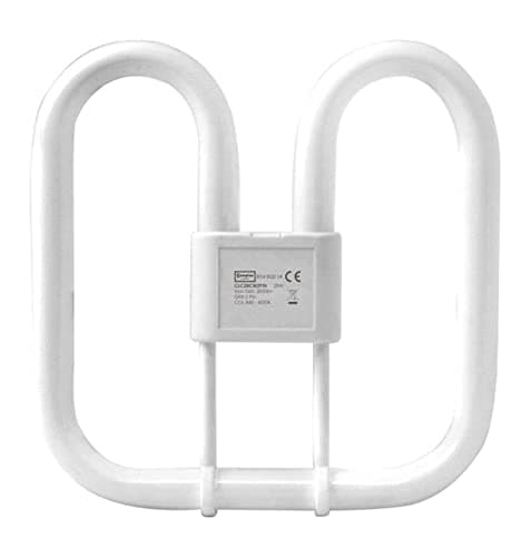 Image of Crompton Lamps CFL 2D 28W GR8 4000K Cool White Frosted 2050lm 2-Pin Energy Saving DD Compact Fluorescent CC Slim Opal Light Bulb