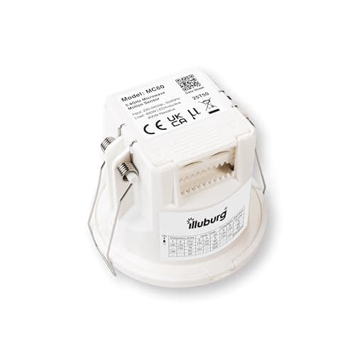 Image of illuburg Motion Sensor 5.8GHz Microwave HF Radar Ceiling Flush Mount with Day Night Sensor Range 8 m