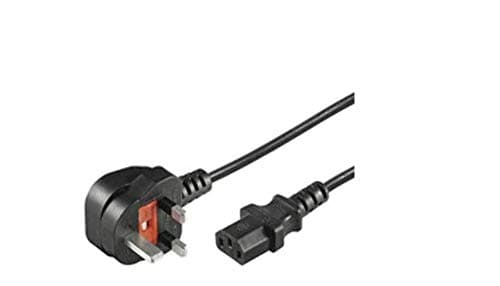 Image of MicroConnect PE090420 2 m BS 1363 Black C13 Power Cable – Power Cable (2 m, Male/Female Coupler; BS 1363; C13 coupler; Black)