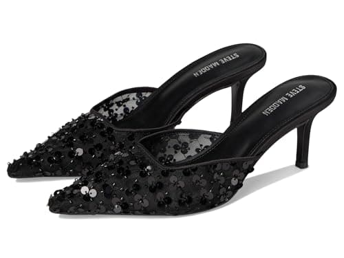 Image of Steve Madden Women's Alexi Pump, Black Sequin, 6 UK