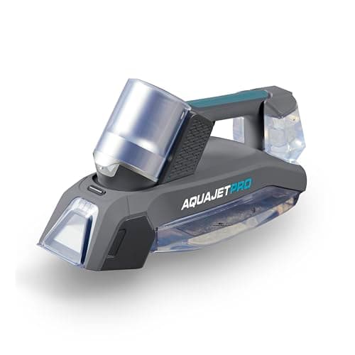 Image of Tower T548006 AquajetPro Handy Cordless Spot Cleaner with BLDC Brushless Motor & Powerful Rotating Brush Bar, 0.3L Clean Tank, 0.4L Dirty Water Tank, 80W, Titanium & Blue