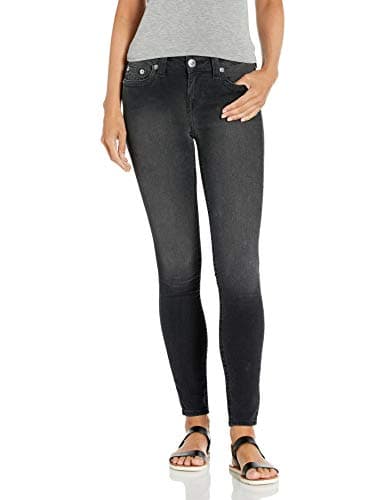 Image of True Religion Women's Halle Mid Rise Supper Skinny Fit Jean - Black - 25