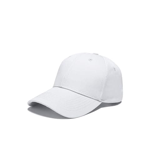 Image of IQONEQ Baseball Caps for Men and Women, Adjustable Fit, 23 Colors (UK, Alpha, One Size, White)