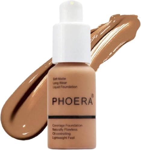 Image of Glamza PHOERA Foundation Concealer Makeup Full Coverage Matte Brighten Long Lasting UK (107 HONEY)