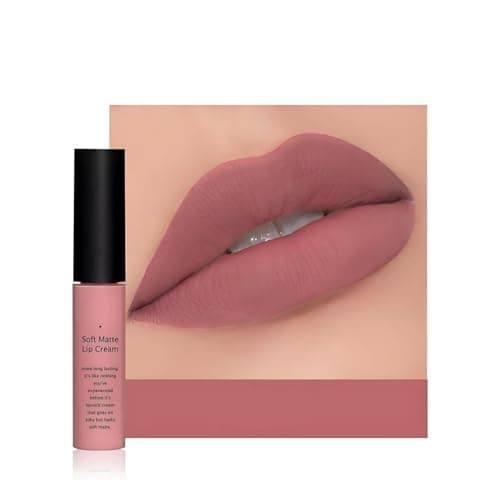 Image of Soft Matte Lip Cream in Dusty Rose - Long-Lasting, Transfer-Resistant Lip Color with Silky Finish for Everyday Wear, Ideal for a Natural Yet Defined Look, Suitable for Casual and Professional