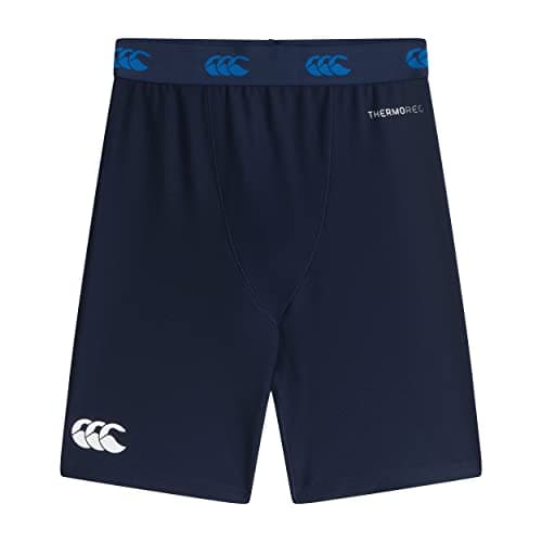 Image of Canterbury Junior Boys ThermoReg Base-Layer Shorts | Rugby Compression Shorts | Anti-Bacterial | Anti-Odour & Moisture-Wicking Material Shorts, Navy, LB
