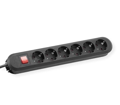 Image of Bachmann 381.152K Table Smart 6X Socket, 1 x Switch, Child Protection, 5.0 m Cable, Black