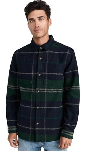 Image of Barbour Men's Chapter Tailored Check Overshirt, Green Loch Tartan, Large
