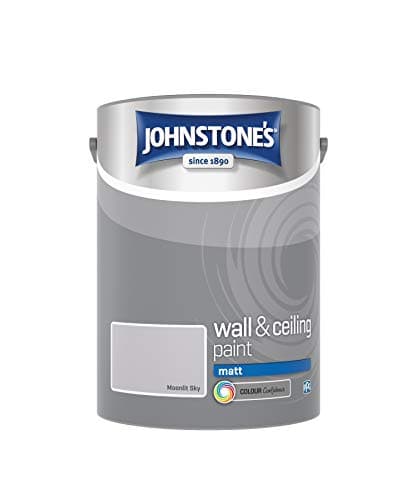 Image of Johnstone's - Wall & Ceiling Paint - Moonlit Sky - Matt Finish - Emulsion Paint - Fantastic Coverage - Easy to Apply - Dry in 1-2 Hours - 12m2 Coverage per Litre - 5L