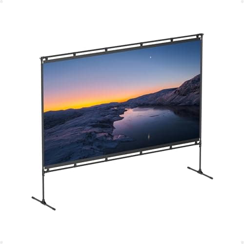 Image of NEBULA 100-Inch Outdoor Projector Screen with Stand, Portable Carry Bag, 16:9 Film Screen, Quick and Easy Setup, Wrinkle-Free and Washable, Durable Aluminium, for Outdoor, Garden, Home Theater