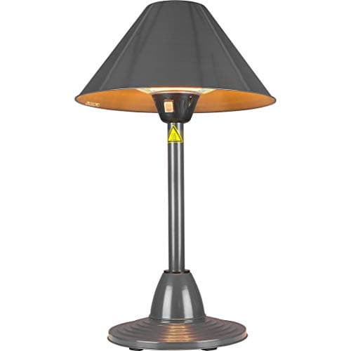 Image of Eurom Halogen Table Heater 1500W – Infrared Radiant Heating | IP44 Splashproof Outdoor/Indoor Pedestal Heater | Adjustable Thermostat | Overheat & Tip-Over Safety – Compact Patio & Garden
