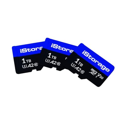 Image of 3 PACK iStorage microSD Card 1TB | Encrypt data stored on iStorage microSD Cards using datAshur SD USB flash drive | Compatible with datAshur SD drives only