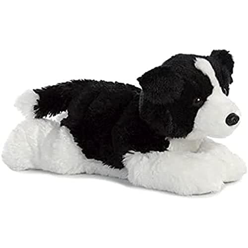 Image of AURORA, 31566, Flopsies Border Collie, 12In, Soft Toy, Black and White