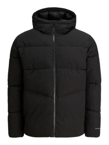 Image of JACK & JONES Mens Global Puffer Jacket Black XXL