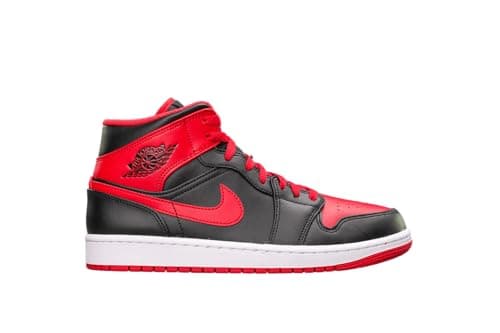 Image of Jordan Air Jordan 1 Mid (GS), Men's Sneakers, red, 9 UK