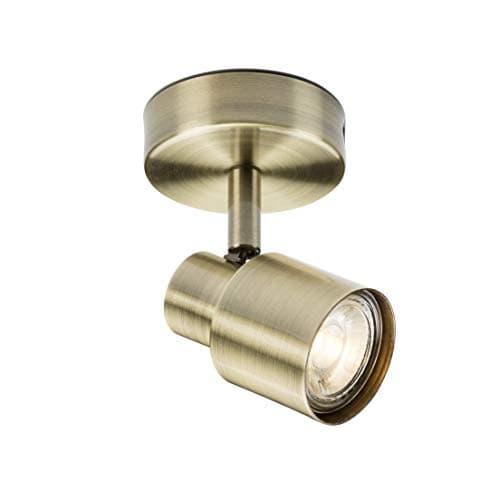 Image of Knightsbridge Single GU10 Spotlight in Antique Brass