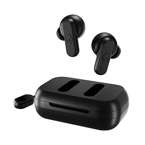 Image of Skullcandy Dime 2 Wireless Earbuds, Bluetooth Headphones, Noise Isolating Fit, Up to 12 Hours Battery, Microphone for iPhone Android, Easy Carry with Integrated Lanyard - True Black