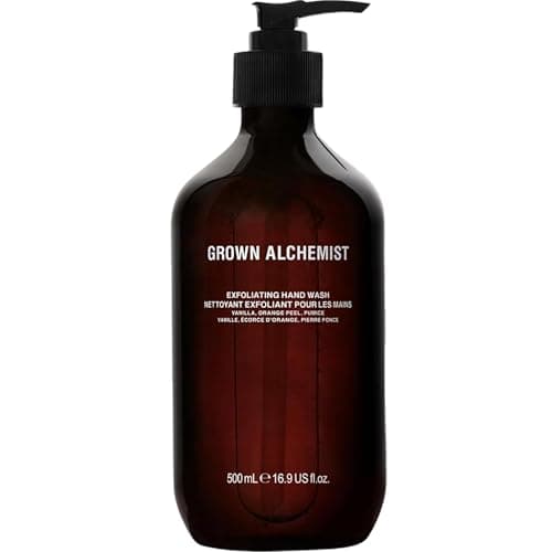 Image of Grown Alchemist Exfoliating Hand Wash - Luxury Vanilla, Orange, Pumice, Organic Hand Soap - Natural Vegan Bioactive Botanicals for Sensitive Skin, Moisturising, Hydrating - Liquid Gel Handwash 500 ml