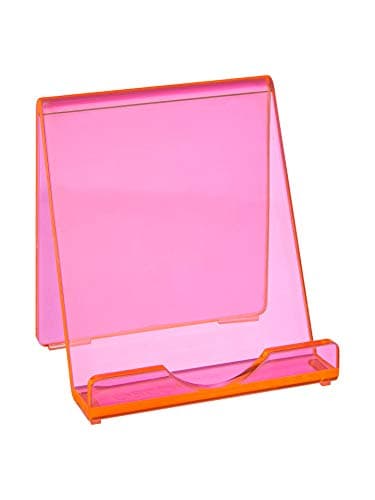 Image of Osco Neon Acrylic Smartphone Dock Stand, Elegant Desk & Bedside Holder with Glass-Look Finish, Universal Mobile Compatibility, Non-Slip Feet, Compact 9.2×8.5×7 cm
