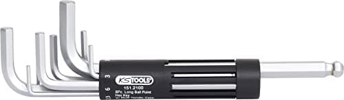 Image of KS Tools 151.2100 2-10mm 3-in-1 Long Classic Key Wrench Set Hex/Ball Ended (8 Pieces)