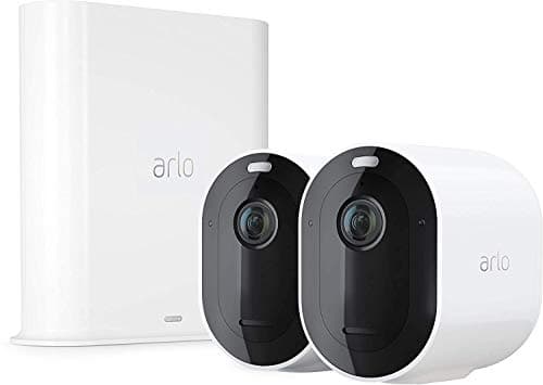 Image of Arlo Pro 3 Security Camera Outdoor, 2K HDR, Wireless CCTV, 6-Month Battery, Colour Night Vision, 2-Way Audio, Alarm, 2 Camera Kit, With Free Trial of Arlo Secure Plan, White