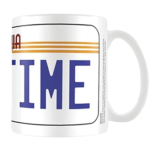 Image of Pyramid International Back To The Future License Plate Mug, Porcelain, 315.0 ounces, Multicolor, Microwave Safe, Dishwasher Safe, Reusable