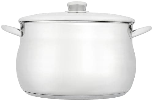 Image of Stellar Classic Stainless Steel Stockpot with Lid 26cm, 6.9L Induction Ready, Oven Safe, Dishwasher Safe