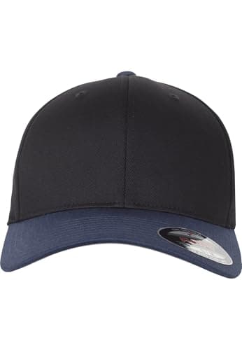 Image of Flexfit Wooly Combed 2-Tone Cap, Blk/NVY, S/M
