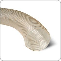 Image of PU Clear Flexible ducting Hose, 100mm Dia. x 3m Long, for dust, Fume, Vapour and woodwaste Extraction, Ventilation