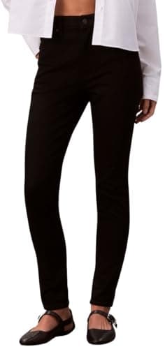 Image of Calvin Klein Jeans Women's HIGH Rise Skinny Jean CK Classic LV047D740G Jeans, Black (CK Classic Black), SH27