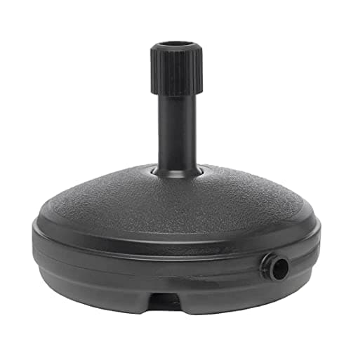 Image of ANGIX Parasol Base 7 Litre Garden Parasol Base Heavy Duty Umbrella Stand Holder Round | Plastic Water-Filled Parasol Base Perfect for Outdoor Decor, Garden & Patio (Black)