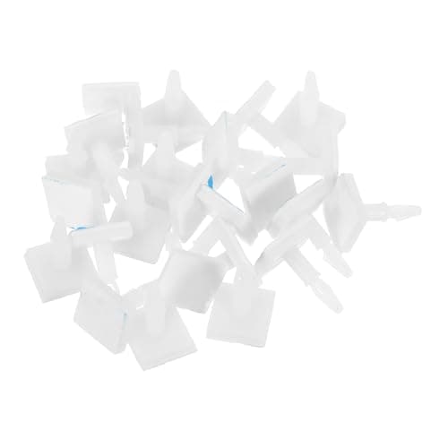 Image of sourcing map 25 Pcs Adhesive PCB Spacer, Sticky Nylon Insulated Standoffs for PCB Board Support, Supporting Height 0.43", Fits PCB Hole Dia 3mm to 3.2mm, White