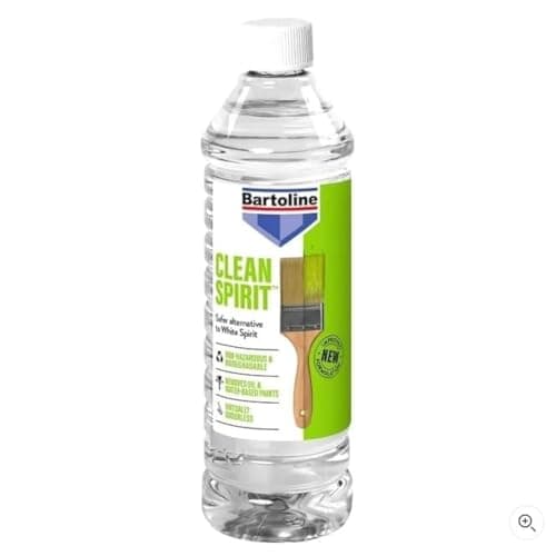 Image of Bartoline Clean Spirit 750ml – Powerful Water-Based White Spirit Alternative Low-Odour, Non-Toxic, Non-Flammable Paint Brush Cleaner with Conditioning Formula for Water and Most Oil-Based Paints