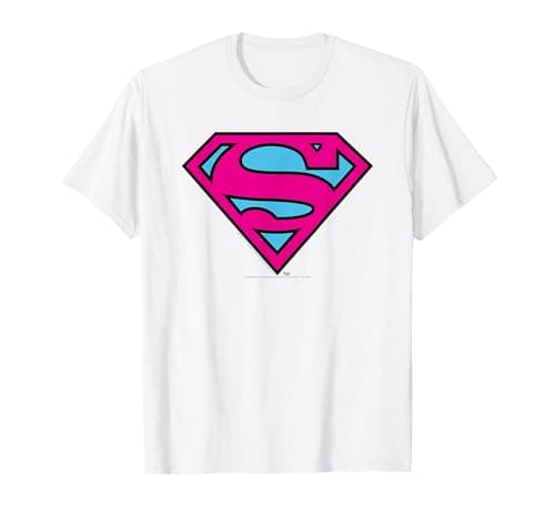 Image of Superman Pink and Blue Logo T-Shirt