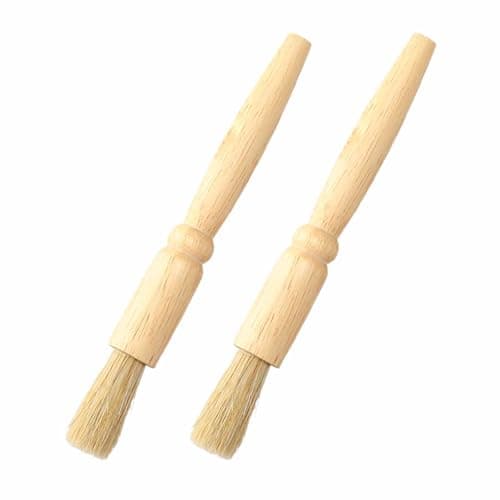 Image of Wooden Pastry Brush - Basting Cooking Brush - Ideal for Applying Oils, Glazes, Milk and Egg Yolk- 2cm x 2cm x 19cm