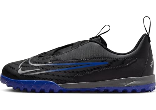 Image of NIKE JR Phantom GX Academy TF Sneaker, Black/Chrome-Hyper Royal, 2.5 UK