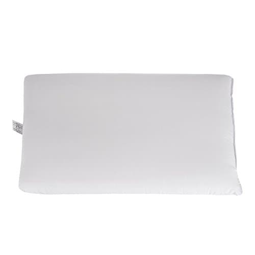 Image of HOMESCAPES Aloe Vera Pillow 100% Cotton Hypoallergenic Microfibre Extra Fill for Side Sleepers, 48 x 74 cm (19″ x 29″) UK Standard Size