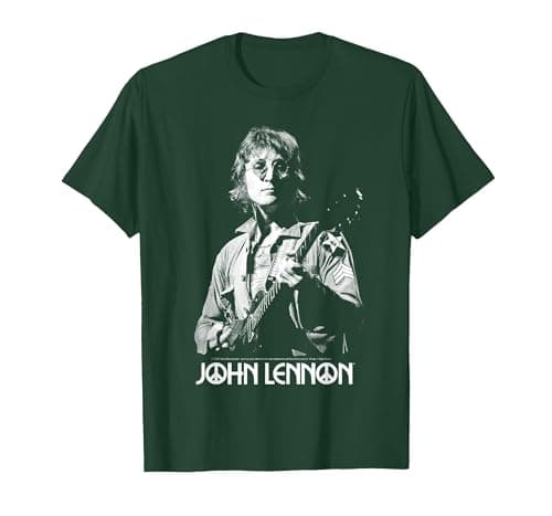 Image of John Lennon - Oversized Portrait T-Shirt, Men, Dark Green, Small