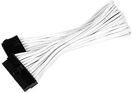 Image of SilverStone SST-PP07-MBW - 30cm Motherboard 24pin to 24pin Sleeved Extention Cable, white