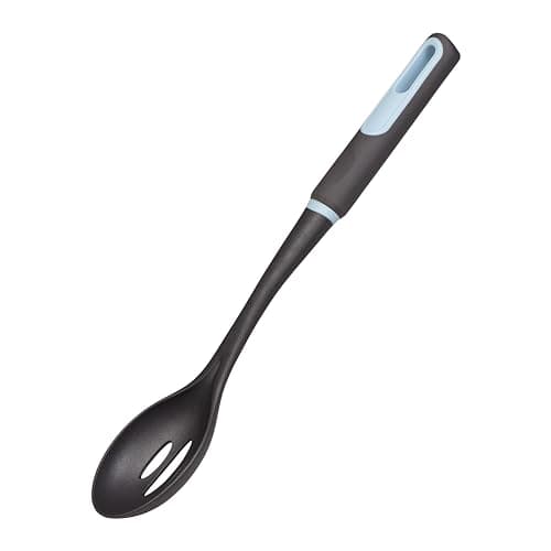 Image of Chef Aid Slotted Spoon, Nylon Cooking Spoon with Soft Grip Handle, Lightweight & Durable, Ideal for Draining & Serving, Dishwasher Safe